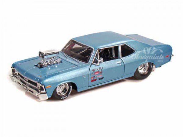 Chevrolet Nova SS Coupe azul. Escala-1:24